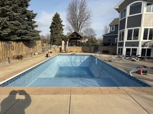 Verona, WI. Merlin Value-max Luxe Gemstone Tile Border with Ocean Breeze bottom, in the .20 mil