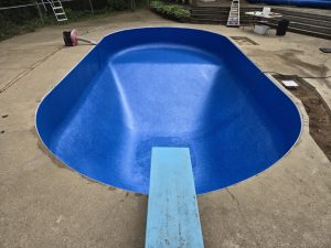 Madison, WI. Merlin Aqua-Intense Blue Quartz with Luster, All Over Bottom, in the .27 mil