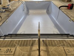 Verona, WI. Merlin Solid Light Blue, All Over Bottom, in the .20 mil., with Safety Stripes, depth markers, and Textured Steps