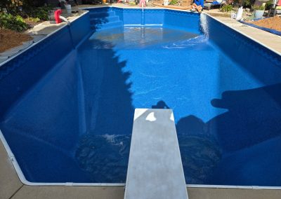 Completed - Latham Corolla Tile Border with Stardust Blue bottom, in the .20 mil