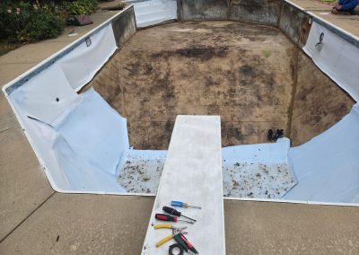 Before we take the old liner out.